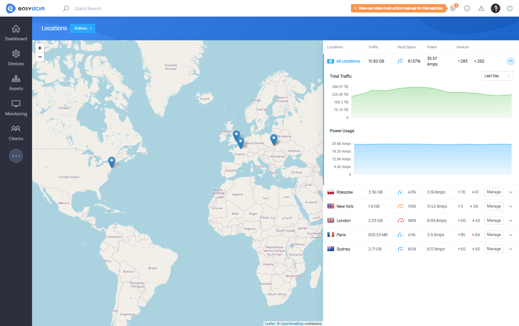 Geographical Locations Board - EasyDCIM Documentation