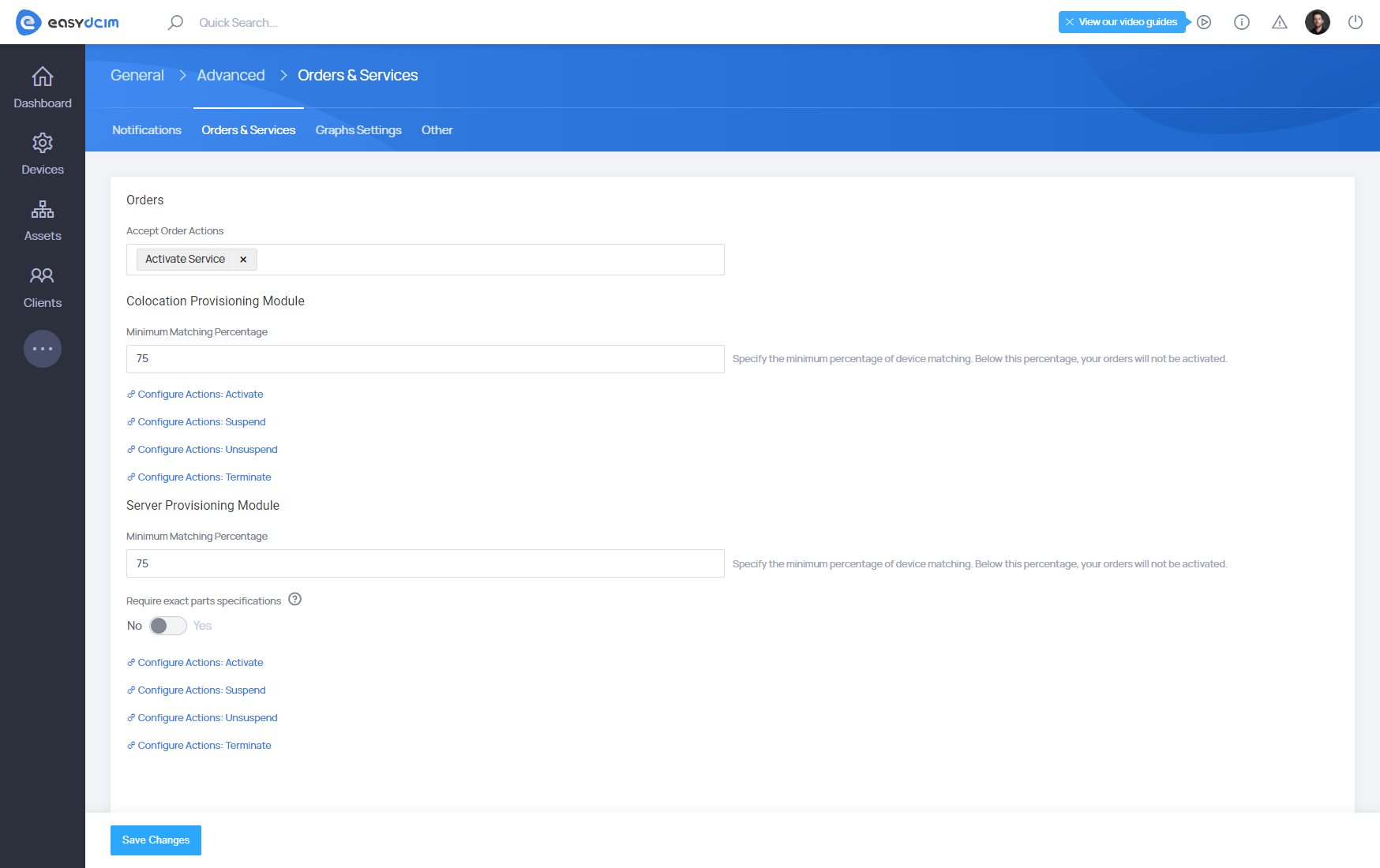 Order Configuration - EasyDCIM Documentation