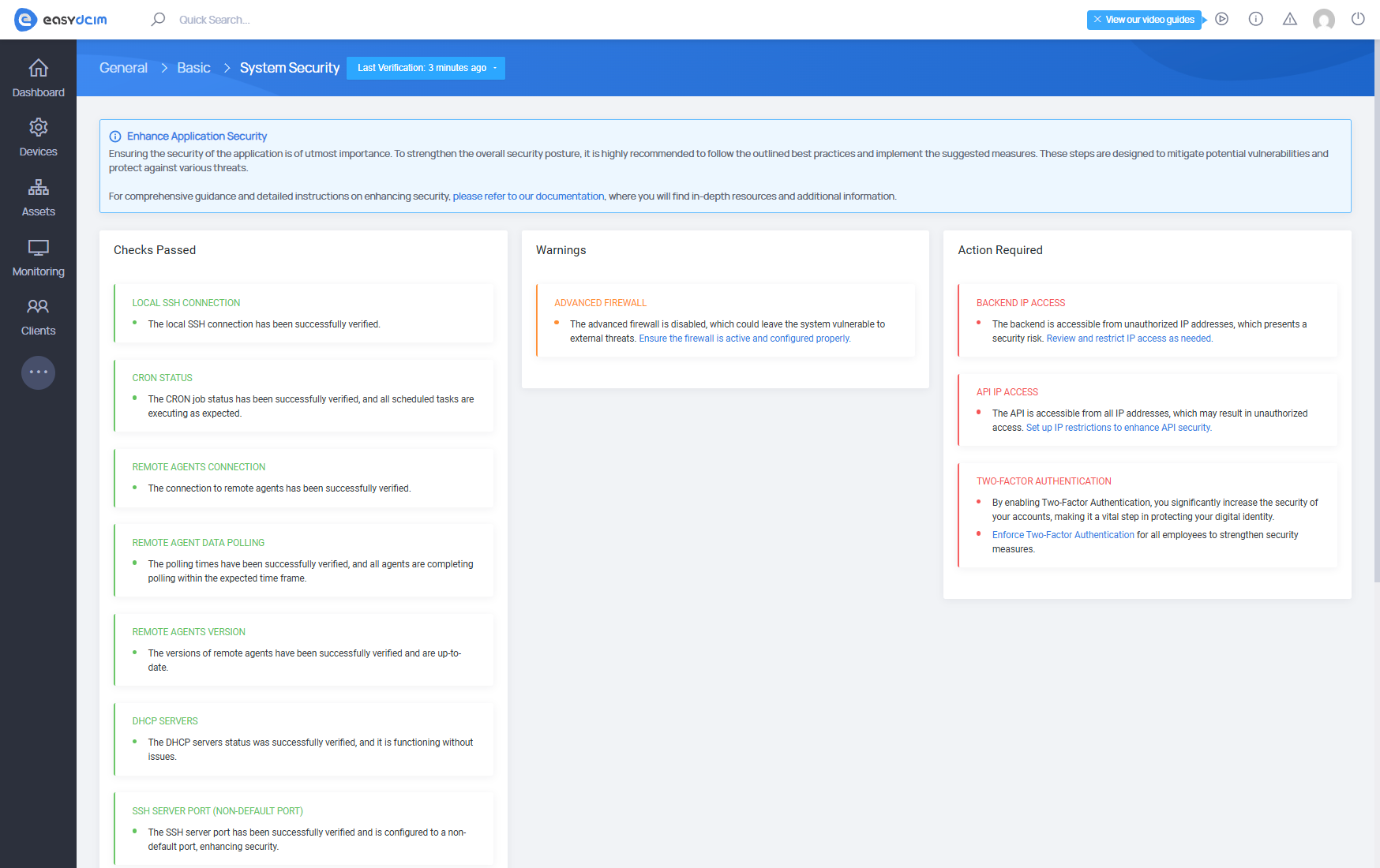 Application Security - EasyDCIM Documentation