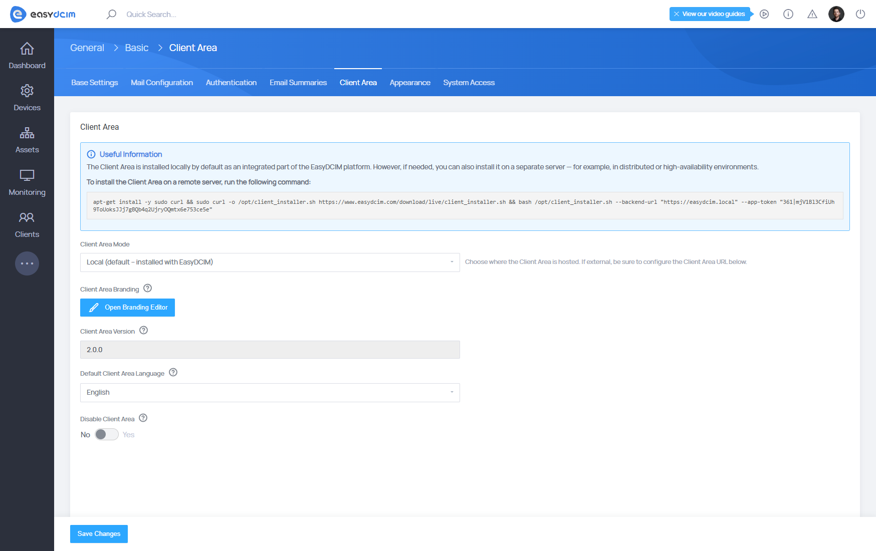 Client Area Configuration - EasyDCIM Documentation