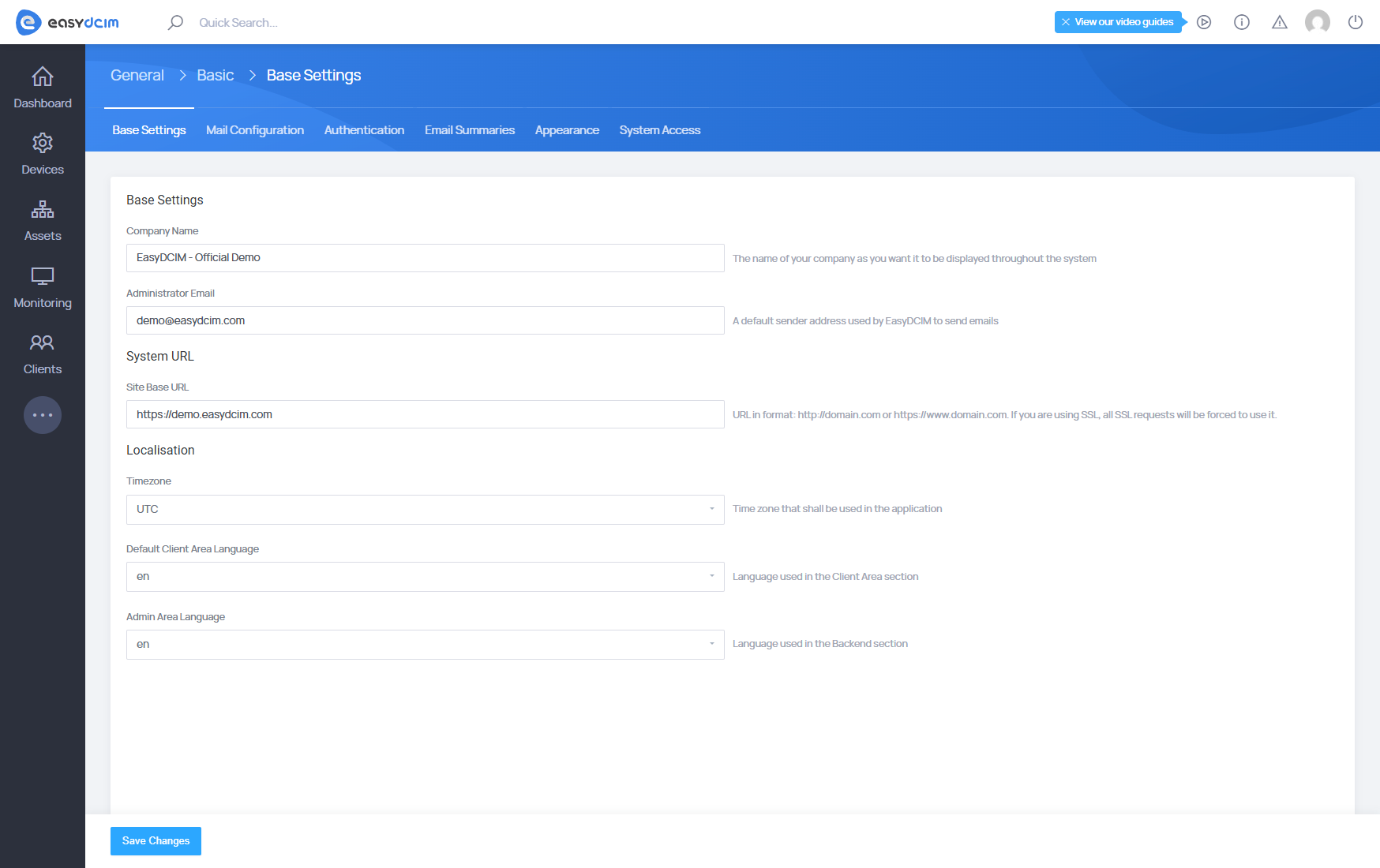 System Configuration - EasyDCIM Documentation