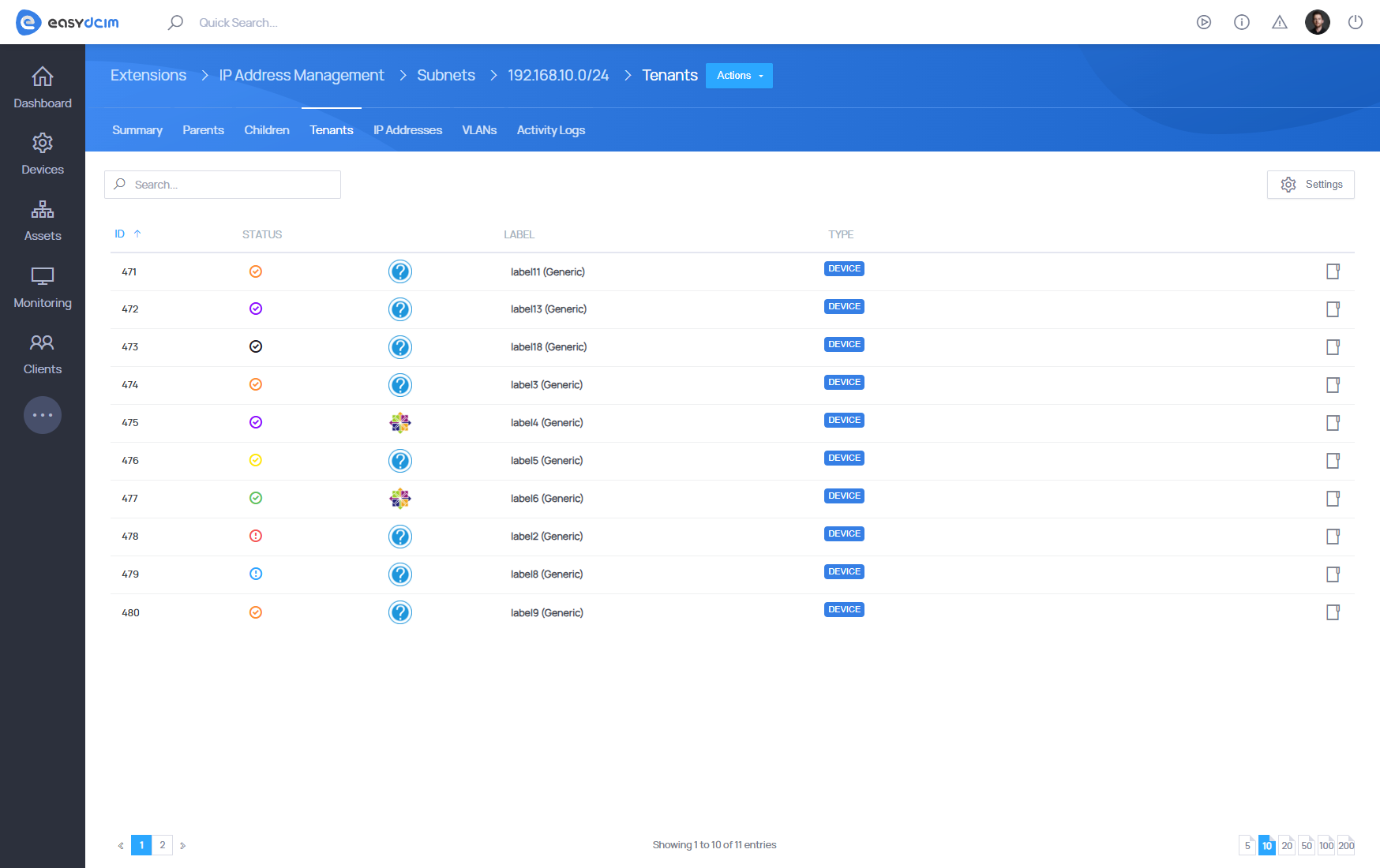 IP Address Management - EasyDCIM Documentation