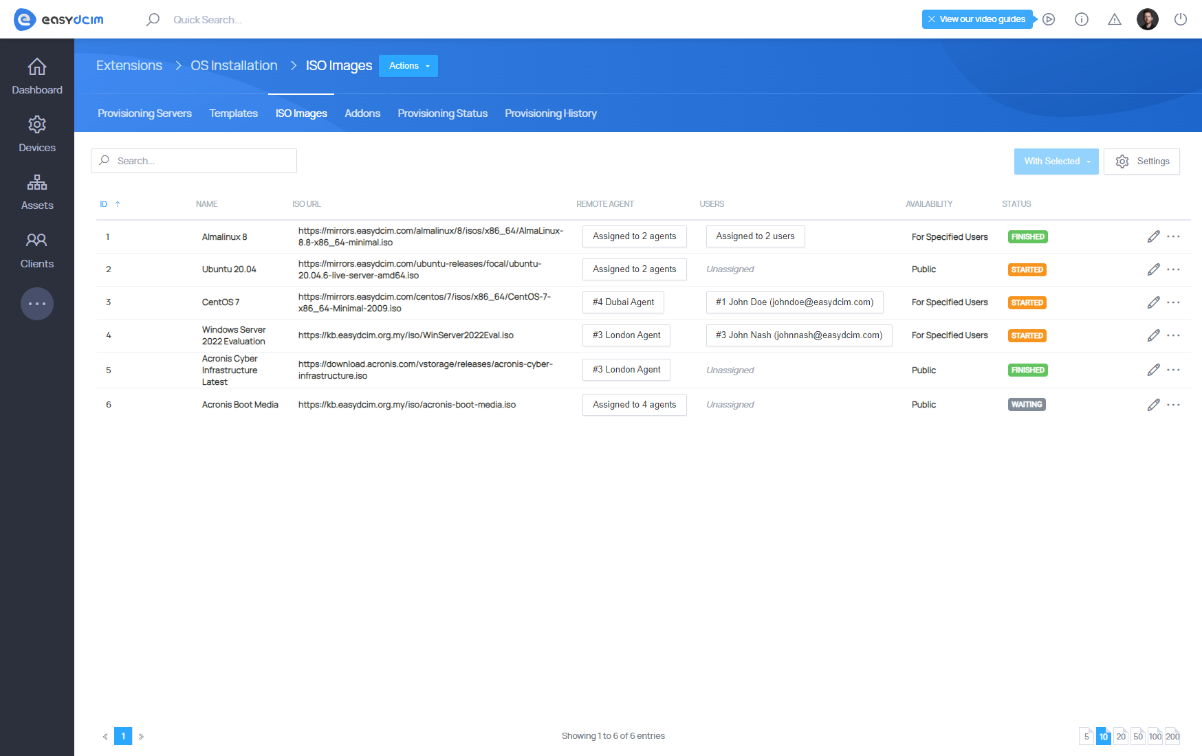 OS Installation: ISO Images - EasyDCIM Documentation