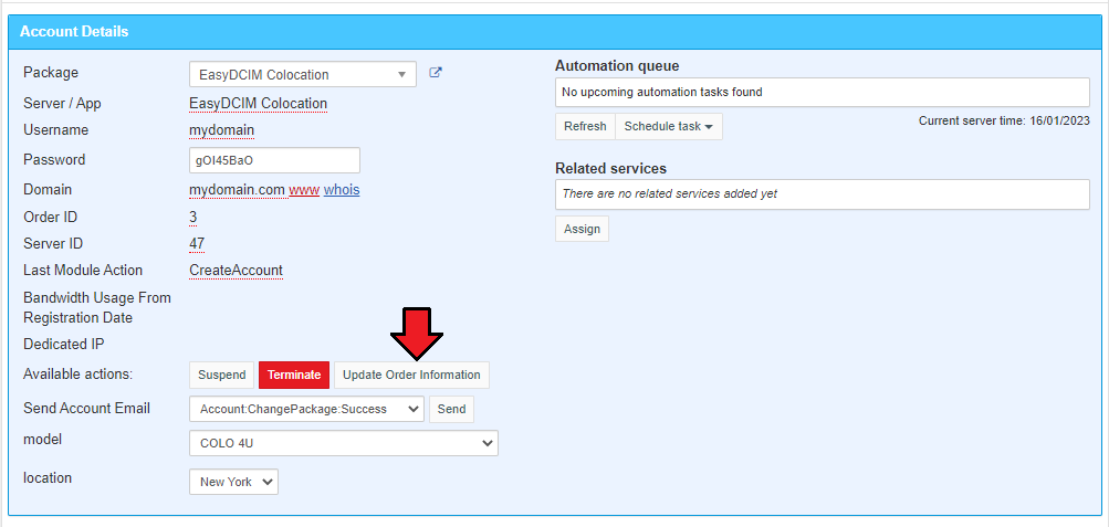 Manual Synchronization: HostBill Colocation Module - EasyDCIM Documentation