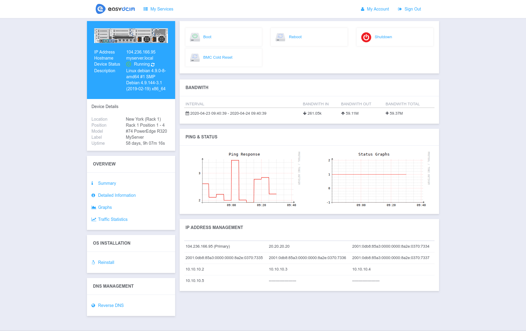 Client Area Overview - EasyDCIM Documentation
