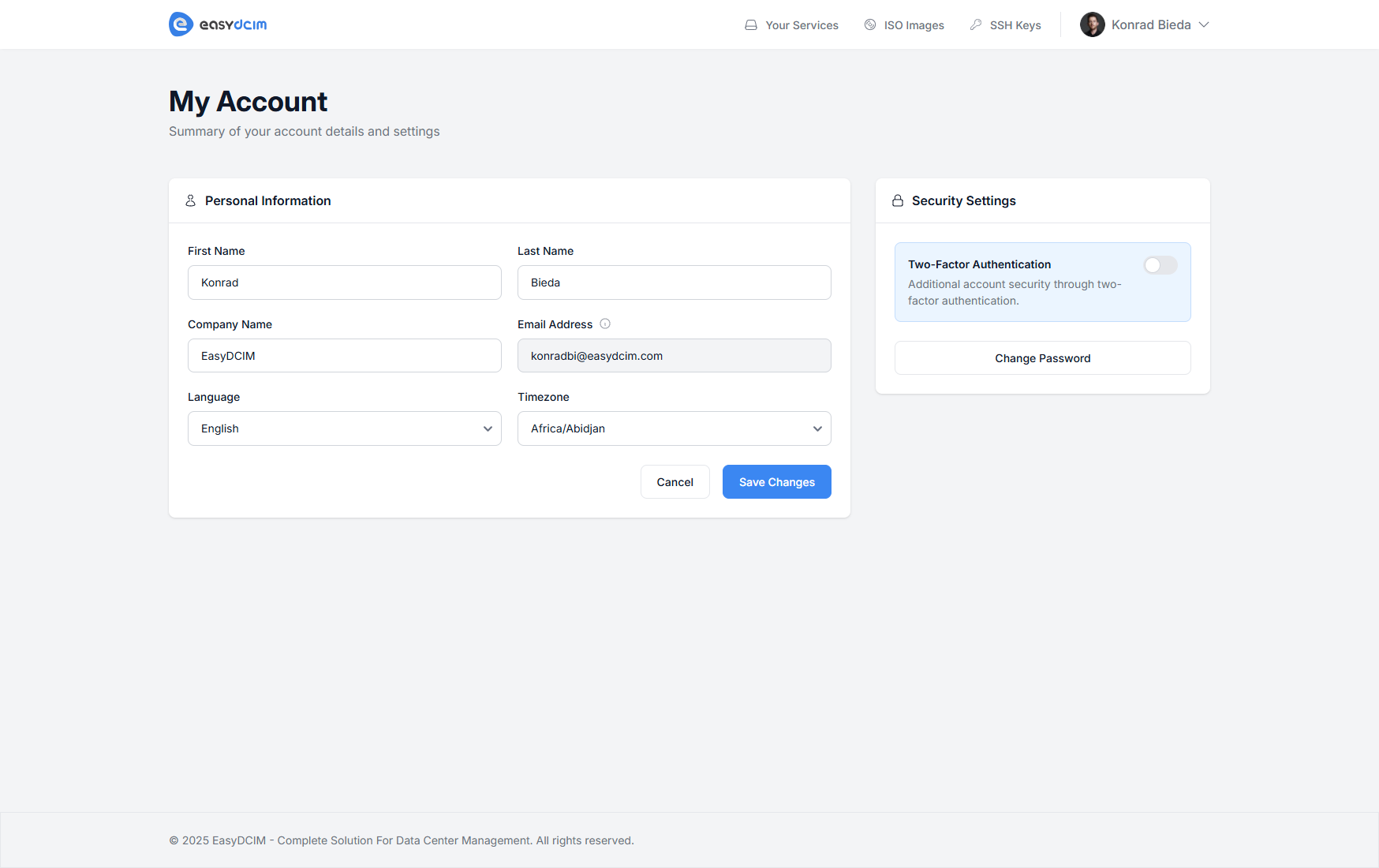 Client Area Overview - EasyDCIM Documentation