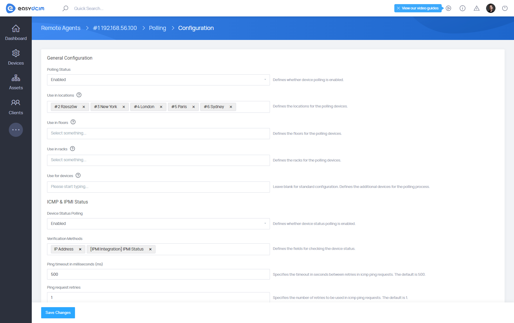 Polling Configuration: Remote Agent - EasyDCIM Documentation