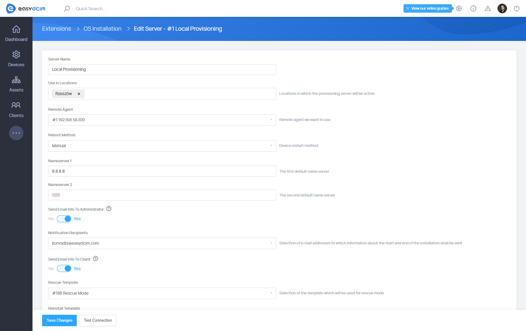 Provisioning Server for OS Installation - EasyDCIM Documentation