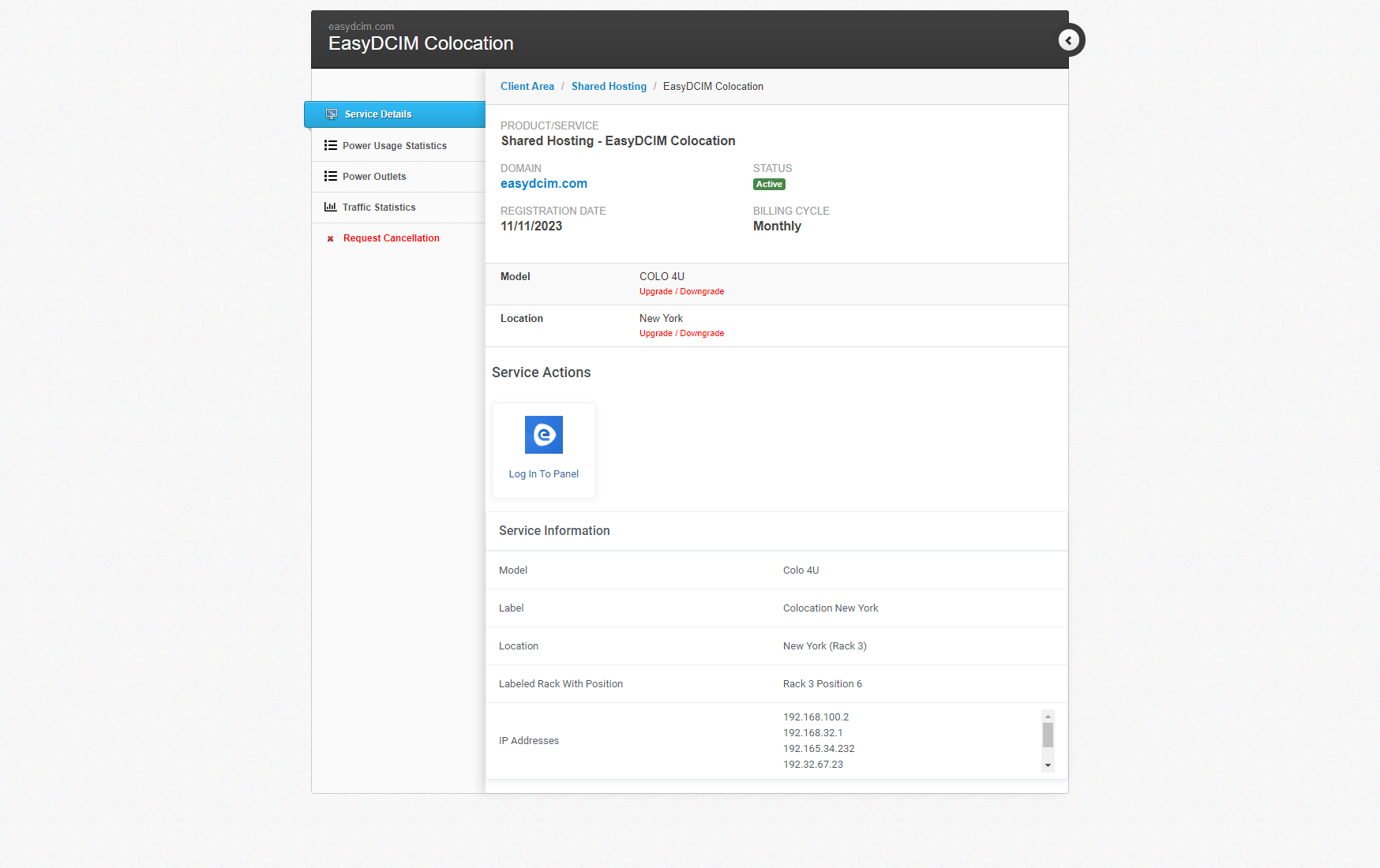 EasyDCIM Colocation For HostBill Module - Screenshot 1