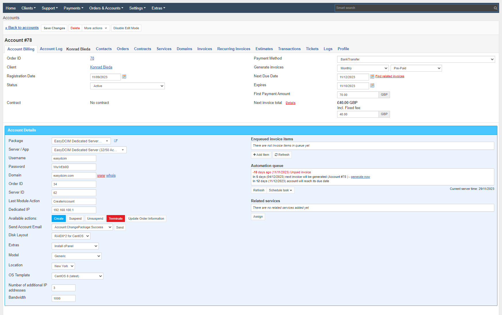 EasyDCIM Dedicated Servers For HostBill Module - Screenshot 10